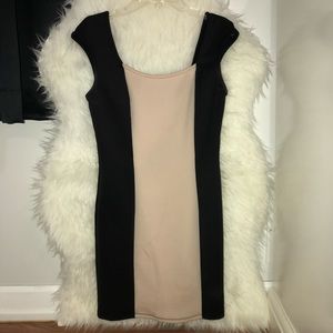 Beige/Black Dress